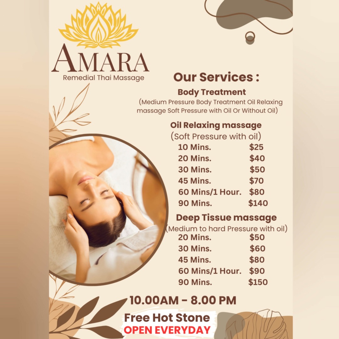 Inside Amara Remedial Thai Massage